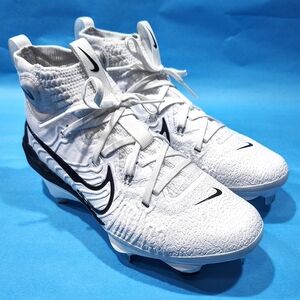 Nike Alpha Huarache NXT Mid Baseball Cleats Men's 7.5 US White/Black DJ6517-101